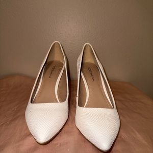 BCBGeneration White Snake print pumps